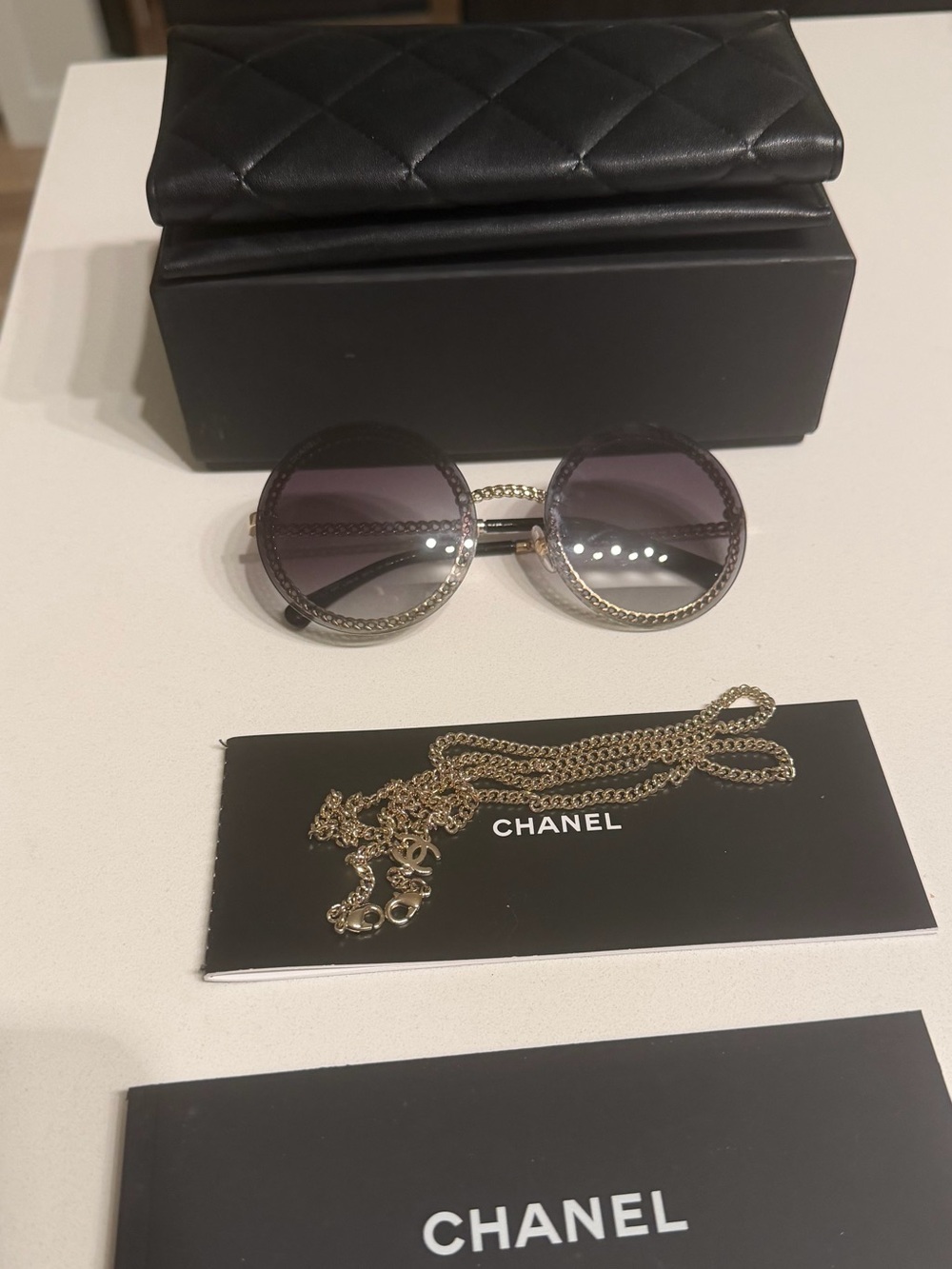 CHANEL 4245 Round Chain Sunglasses